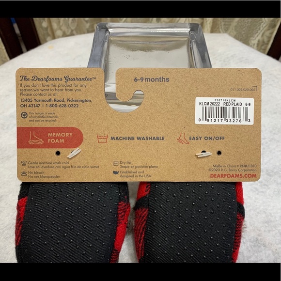 NEW BABY DEARFOAM BABY BEAR SLIPPERS- SZ 6-9 MONTHS - Picture 2 of 3